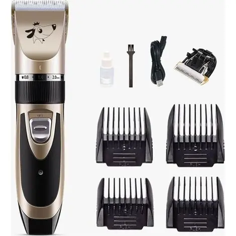 Tondeuse Chien Professionnel Poil Long Epais Animal Silencieux Rechargeable Electrique Tondeuse pour Chien et Chat Dog Clipper Kit - Achat sécurisé