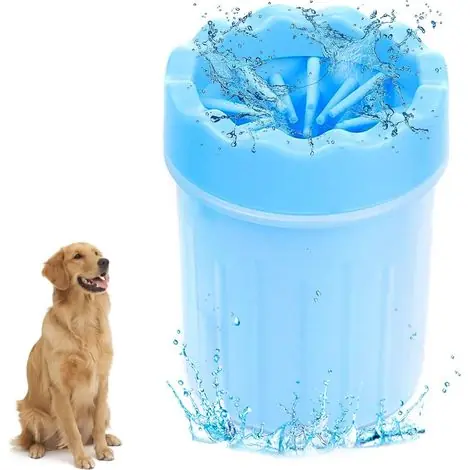 Offre spéciale | Nettoyeur De Patte pour Chien, Portable Laveur De Patte De Chien, Upgrade Dog Paw Cleaner, Portable Laveur De Patte De Chien Brosse De Nettoyage pour Animal(Bleu)