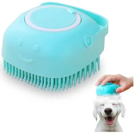 Brosse de Bain - Non spécifié - 2 en 1 - Massage et Shampooing - Silicone - Bleu - Satisfait ou remboursé