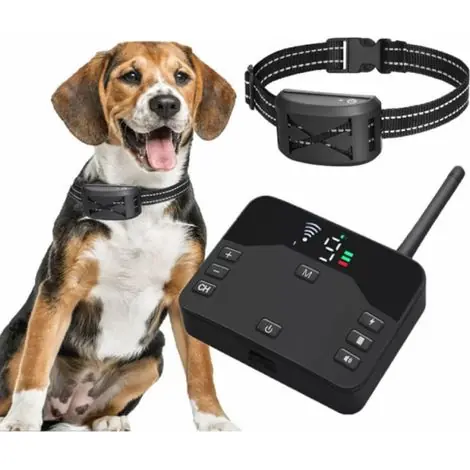 Envoi rapide | Clôture électrique sans fil 2 en 1 pour chien, collier anti-aboiement réglable avec récepteur étanche rechargeable