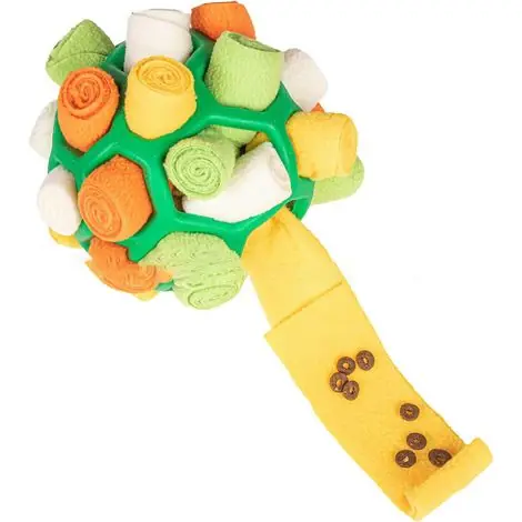 Balle à friandises stimulante pour chiens, jouet en peluche résistant aux mâchouillages pour animaux de compagnie à utiliser à la maison - Recommandé