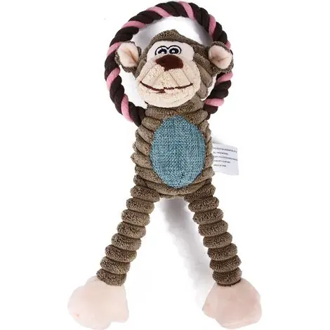 Adorables jouets pour chiens - Singe en peluche, animal sauvage - Stock presque épuisé