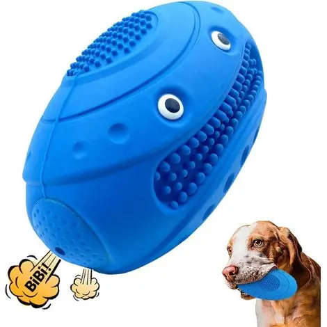 Jouet balle grinçante pour chien à mâcher agressif, jouet pour animal de compagnie indestructible et durable de 12,7 cm pour races moyennes à grandes, jouet pour chien pour l‘ennui et l‘excitation, jo | Commandez dès aujourd'hui