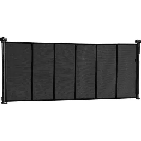 Mophorn Barrière de sécurité extensible jusqu‘à 180 cm, hauteur 87 cm, barrière rétractable pour animaux, maille résistante, simple pour escaliers, portes, couloirs et espaces de jeux, noir | Direct fabricant