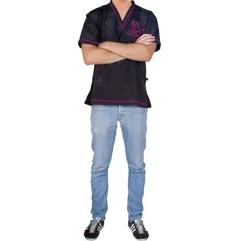 Blouse Daniela brodée rose Taille XXL | Qualité professionnelle