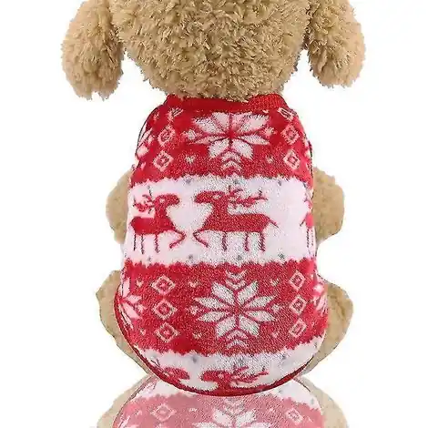 Plus que quelques articles - Pyjama pour chien, combinaison polaire, vêtements d‘hiver pour chien, vêtements chauds pour animaux de compagnie à quatre pattes, tenue pour petit chien, costume d‘étoile, vêtements rouges