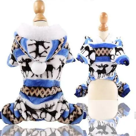 Offre bientôt terminée | Vêtements doux et chauds pour chiens combinaisons, manteaux et vestes en polaire, pyjamas pour animaux de compagnie, vêtements pour chihuahuas, tenues bleues