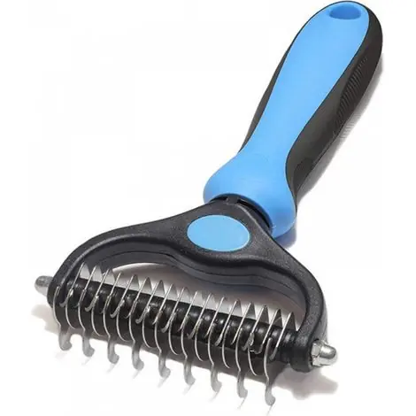 Incontournable | Brosse à sous-poil pour chiens et chats à poils moyens à longs - Brosse à sous-poil contre les nœuds et sous-poils