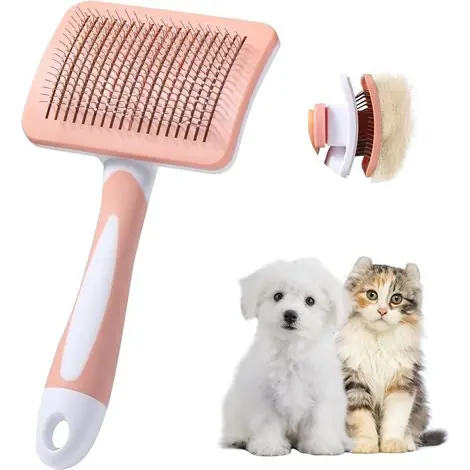 Très bien noté - Brosse Pour Chiens Et Chats – Élimine Facilement Les Nœuds Et Sous-Poils Sans Irriter La Peau – Idéale Pour Tous Types De Poils