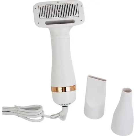 Brosse Sèche-Cheveux 3-en-1 pour Animaux, 300W avec Bouton de Libération, Température Ajustable, Protection Surchauffe | Économisez maintenant