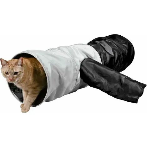 Tunnel de jeu ø 30 × 115 cm pour chat et chiot coloris noir et rose - Trixie | Profitez-en