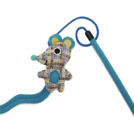 Meilleure vente - Rosewood Mr Mouse Teaser Jouet pour Chat avec Tige Jouet Interactif avec Herbe à Chat Pour Chats et Chatons Jeu Chasse et Exercice Utilisation Intérieure