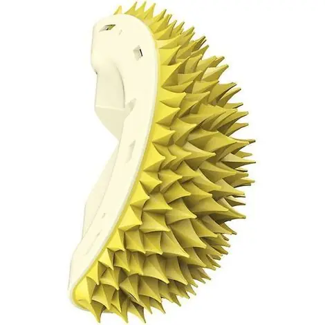 Quantité limitée - Durian-shaped cat corner scratching brush, cat grooming comb, cute supplies for short or long-haired kittens, pet groomer with catnip