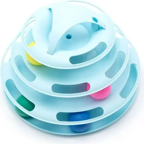 Jouet 2 en 1 pour chat, labyrinthe à 4 niveaux, balle interactive pour chats et chatons - Offre flash