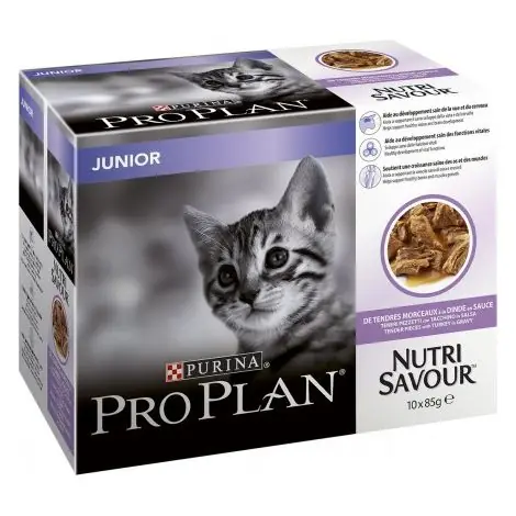 Meilleur prix - Boîtes pour chats Pro Plan Junior Dinde 10 sachets 85 g
