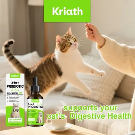 Best-seller | Gouttes probiotiques 3 en 1 pour animaux de compagnie - Favorise l‘équilibre intestinal, agréables et faciles à absorber - 60 ml