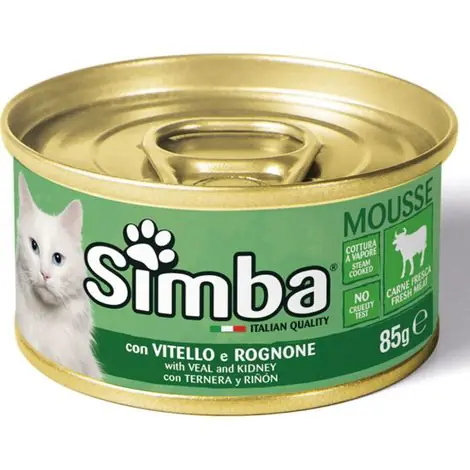 CIBO GATTO MONGE SIMBA 85 G VITELLO E ROGNONE Q.TA 24 - Produit phare