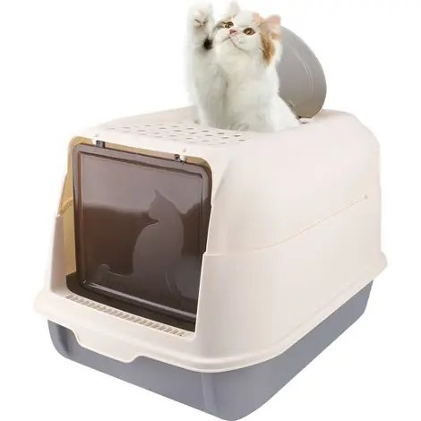 Yongqing – Bac à litière fermé pour chat – Dimensions 35 x 51 x 34 cm – Matériau plastique PP – Nettoyage facile et sans odeur | Paiement sécurisé