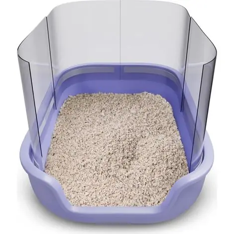 Lot de 4 protections anti-pipi pour bac à litière ouvert – 38 x 29 cm, avec 6 bandes velcro, écran d‘intimité pour chat - Expédition express