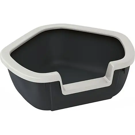 Top des ventes | Ferplast DAMA Bac à litière d&39angle Ferplast DAMA. Variante DAMA - Misure 57.5 x 51.5 x h 22 cm - Noir