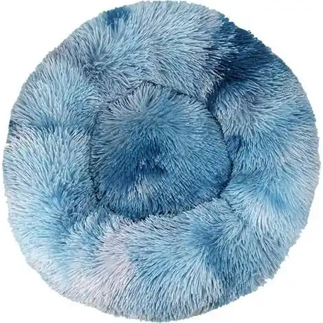 Prix choc - Panier pour chat, coussin doux, lavable pour chats et chiens (Tie-Dye Bleu Trésor, 60 cm)