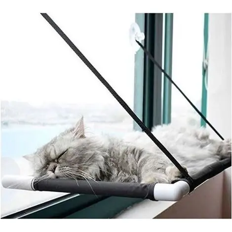 À ne pas manquer | ALLIANDIS Hamac pour chat - Non spécifié - 60x31cm - Noir - Amovible - Ventouse