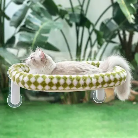 1 Hamac Chat Fenetre, Support Acier Renforcé, Coussin Réversible Lavable, Pour Petite Et Grande Race - Dernières pièces