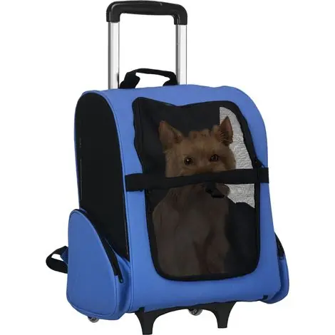 Disponible - Sac transport roulettes 42X25X55cm À Roulettes Bleu