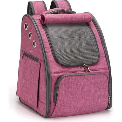 Affaire à saisir | Sac de transport pour chat, chiots et petits chiens, sac à dos pour animaux de compagnie, sac pliable et respirant pour chat rouge