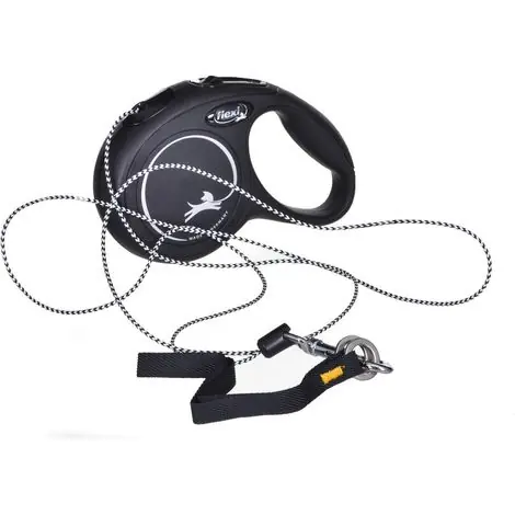Flexi New Classic XS Laisse Rétractable Noir 3m | Remise