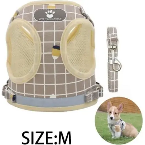 (Kaki)Harnais pour Animaux - Harnais Chat - Kaki - Réglable - Doux Mesh - Anti Évasion - Prix exceptionnel