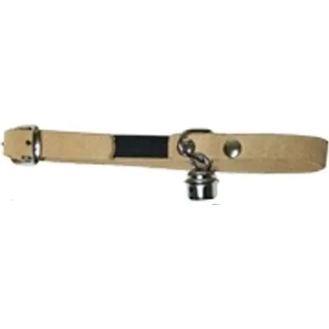 COLLIER ET GRELOT POUR CHAT EN PEAU DE MOUTON BEIGE OFFRE EXCLUSIVE | Commandez dès maintenant