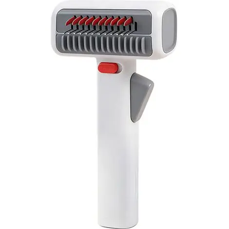 Bon plan - Brosse de toilettage professionnelle 2 en 1 pour chiens et chats - Pour les enchevêtrements et les poils lâches - Doux pour la peau - Avec dents métalliques - Outil de toilettage