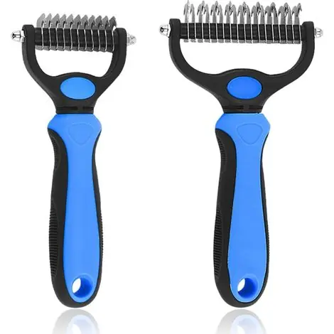 Lot de 2 brosses à poils d‘animaux, outils d‘épilation double face, brosses de toilettage pour animaux de compagnie, peignes d‘épilation des poils d‘animaux, accessoires pour animaux de compagnie | Satisfait ou remboursé